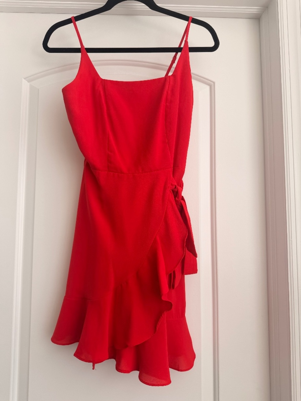Flowy red mini dress